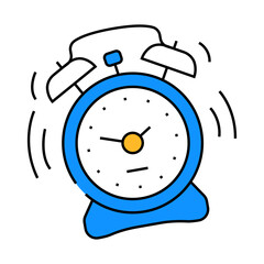 alarm clock alert line icon vector. alarm clock alert sign. isolated symbol illustration