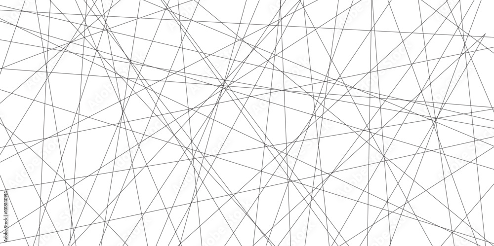 Aufkleber Abstract black lines with white background. Creative and geometric shape with luxury pattern and paper texture design. abstract background with stripes for website design Technology background.	