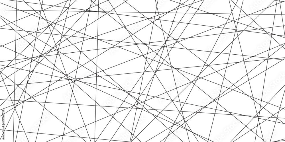 Leinwandbilder Abstract black lines with white background. Creative and geometric shape with luxury pattern and paper texture design. abstract background with stripes for website design Technology background.	