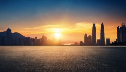 Fototapeta premium Sunset city