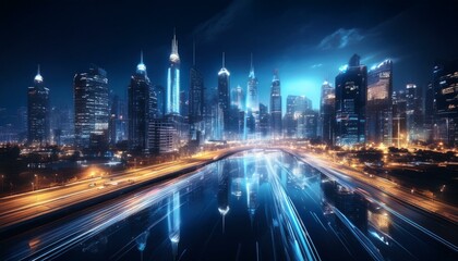 Fototapeta premium Night city