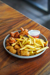 french fries on a plate