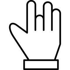 Three Fingers Up Icon