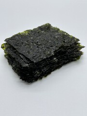 A photo of several layers of seaweed