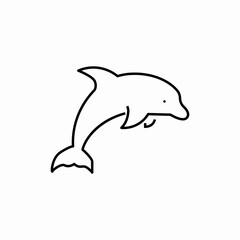 Obraz premium dolphin jumping icon sign vector