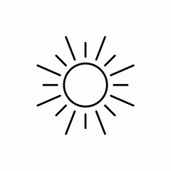 sun flat icon sign vector