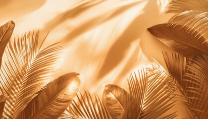 Vibrant Tropical Leaves Shadow Overlay Effect on Bright Background for Nature-Inspired Design Projects