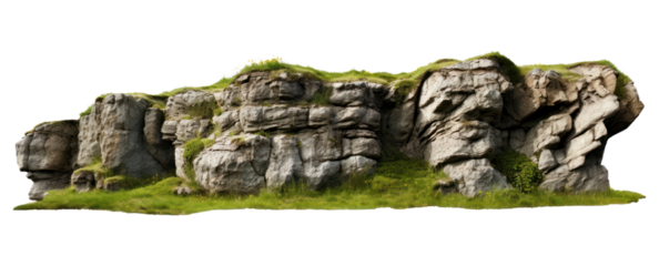 PNG Green grassy rocky cliff nature landscape outdoors.