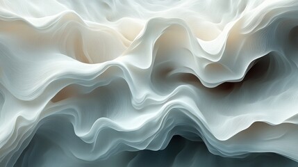 Obraz premium Abstract flowing waves in soft colors creating a serene atmosphere.