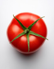 Red Tomato, isolated on a clean white background