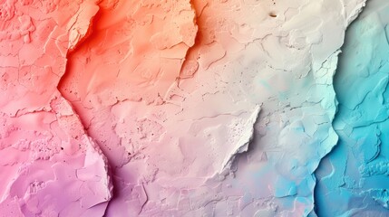 A vibrant, textured surface displaying a gradient of colors from pink to blue, creating an abstract visual effect.