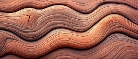 Abstract texture of wavy wood patterns, warm earthy tones, nature inspired.
