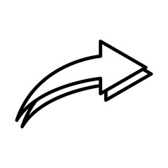 Arrow with Shadow line icon