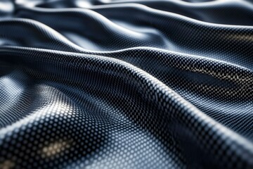 Naklejka premium Wavy Black and White Carbon Fiber Material Texture