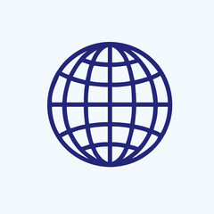 Globe icon vector art image.