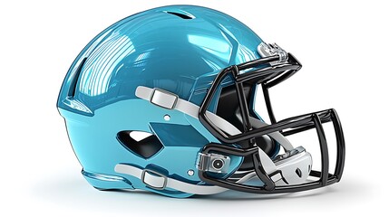 Naklejka premium Blue Football Helmet Isolated on White Background American Sport Equipment