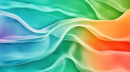Colorful wave patterns with a smooth texture on a light background.