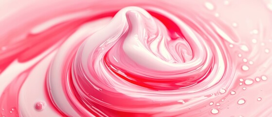 Smooth, creamy pink and white swirl, perfect for dessert or culinary backgrounds.