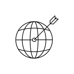 World target icon, International Business icons
