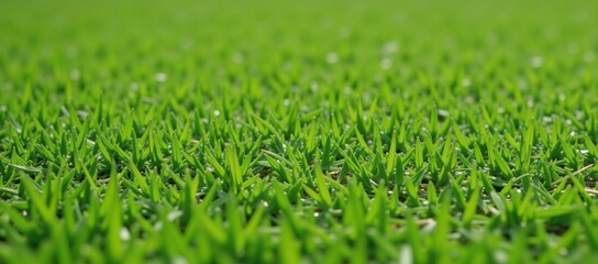 Fototapeta premium Grass Tennis Court - Detailed Close-Up Image
