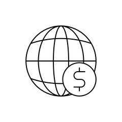Dollar and world icon, International Business icons