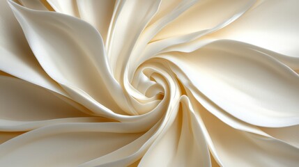 Obraz premium Creamy White Abstract Swirl