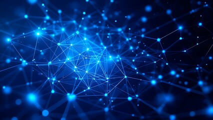 vibrant digital network with interconnected nodes and lines, representing data flow and connectivity
