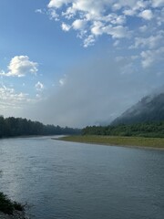 river and mountains