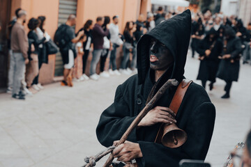 Typical Sardinian black masks