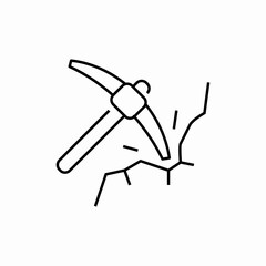 gold mining icon sign vector