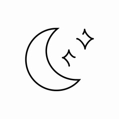 magic moon icon sign vector