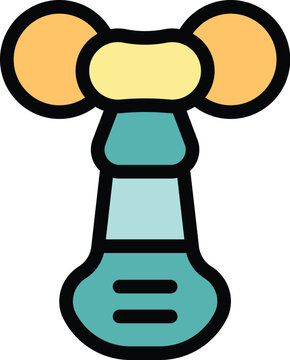 recommend clip art: Colorful baby rattle toy with balls for sound effect and ergonomic handle for easy grip, stimulating auditory development
