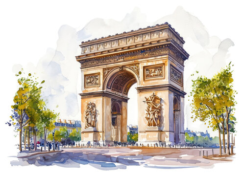 PNG  Arc de triomphe architecture landmark city.