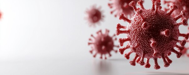 Detailed illustration of coronavirus on a white isolated background.