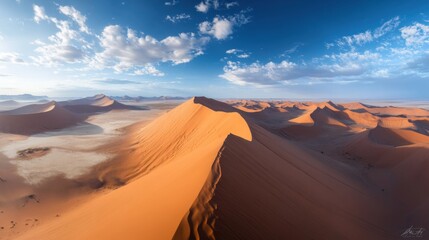 Golden Hour Majesty in Namibia's Sossusvlei Dunes