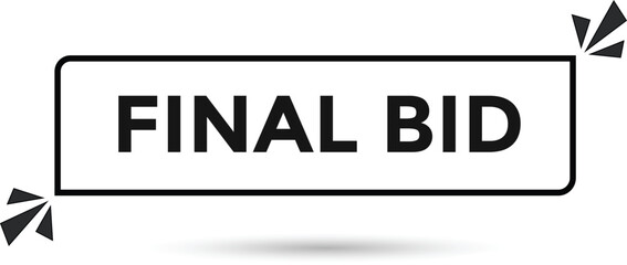 Final bid web banner templates. Vector Illustration 