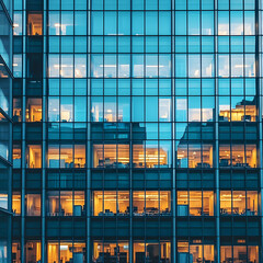 Fototapeta premium glass wall of the building