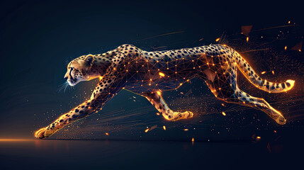 abstract illustration of cheetah
