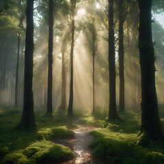 Obraz premium morning in the forest