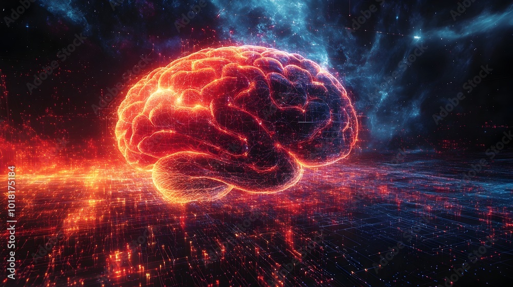 Leinwandbilder ai-powered neurolink control:exploring the possibilities and perils of technological dominance over 