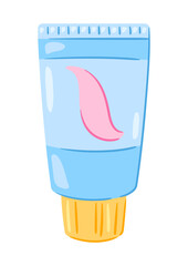 Illustration of lotion. Personal hygiene and self care item.