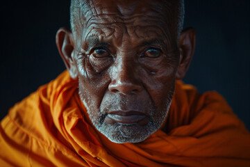 Fototapeta premium Generative AI image of monk meditating peace and harmony
