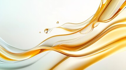 Obraz premium Abstract Liquid Gold Waves Smooth Flowing Texture Luxury Background