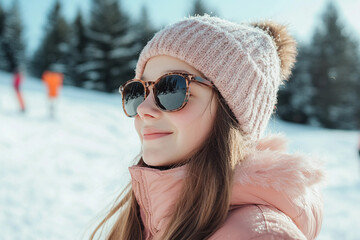 Fancy winter resort ski snowboard sports active leisure family friends leisure, Generative AI