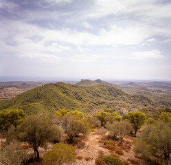 Panoramic Views from Puig de Sant Salvador, Mallorca