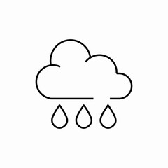 rainy cloud icon sign vector