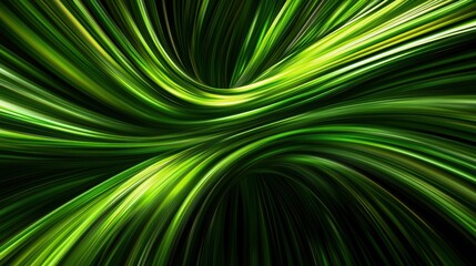 Abstract green wave patterns create a dynamic and vibrant visual experience.
