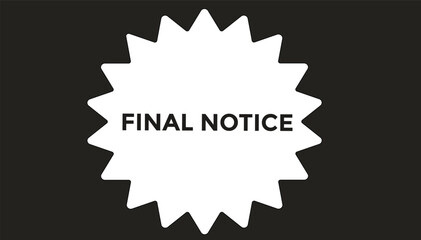 Final notice web banner templates. Vector Illustration 
