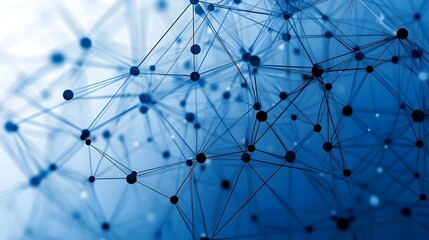 Obraz premium Abstract Blue Network Connection Background