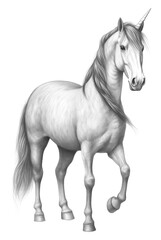 Obraz premium PNG Unicorn drawing sketch animal.